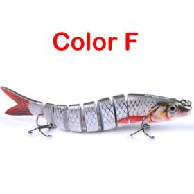 Pike Fishing Lures Artificial Multi Jointed Sections Hard Bait Trolling Pike Carp Fishing Tools (Option: F)
